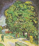 Vincent Van Gogh Blooming chestnut trees painting